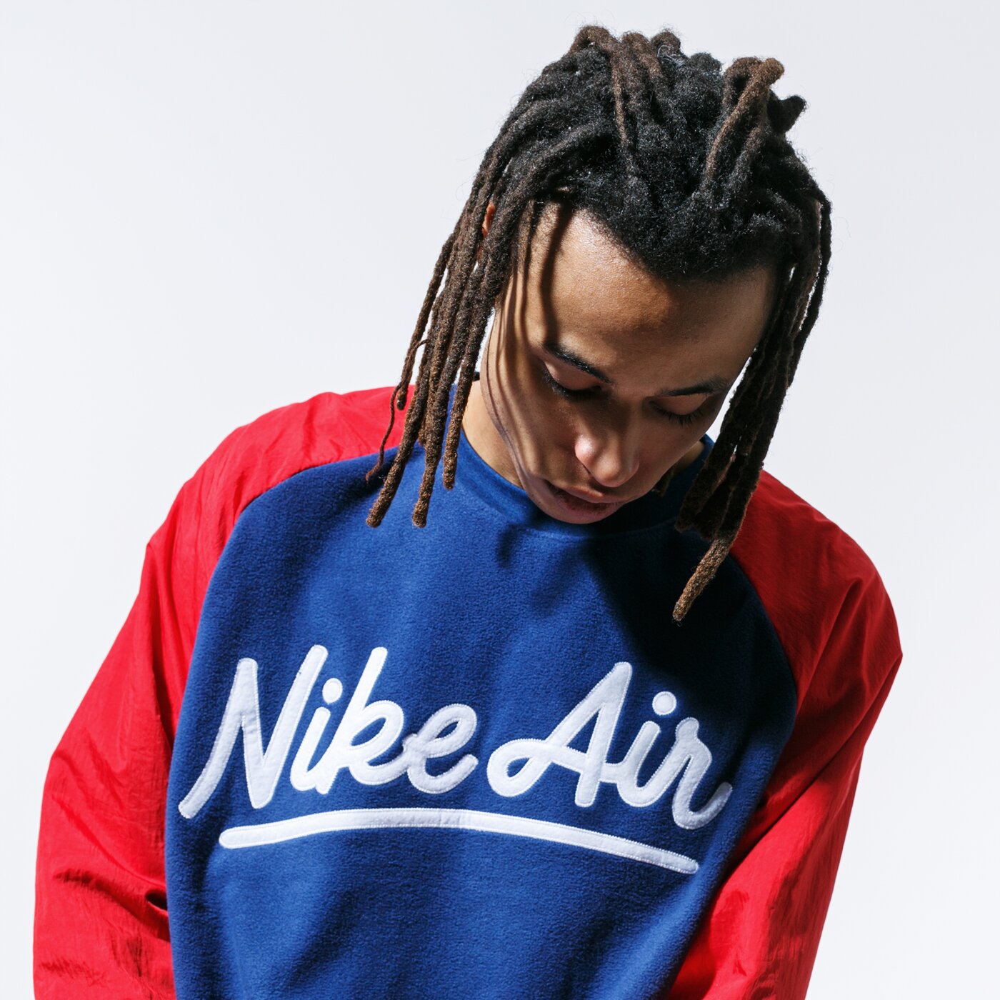 Мъжки суичър NIKE СУИТЧЪР M NSW NIKE AIR CREW MIX MIX SSNL bv5187-492 цвят тъмносин