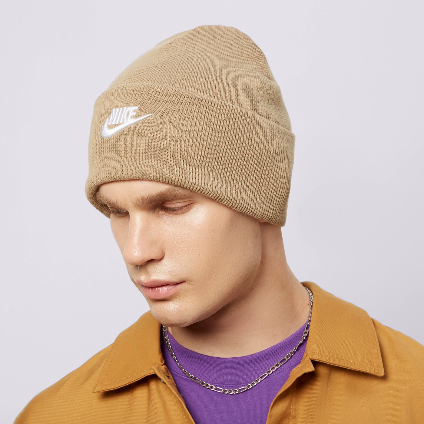 Дамска зимна шапка NIKE ШАПКА U NK PEAK BEANIE TC FUT L fb6528-247 цвят бежов