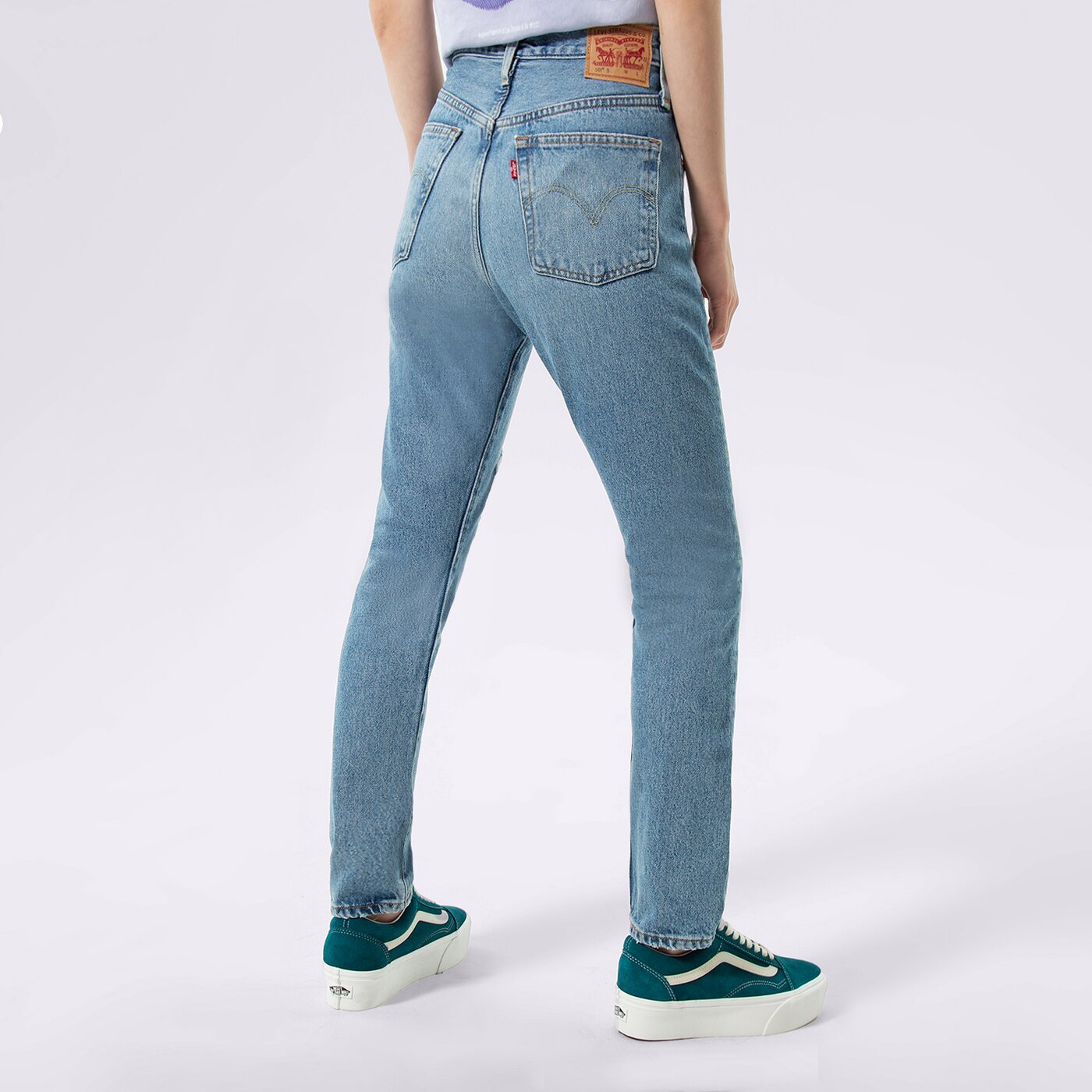 Дамски панталони LEVI'S ПАНТАЛОНИ 501 SKINNY 29502-0230 цвят син