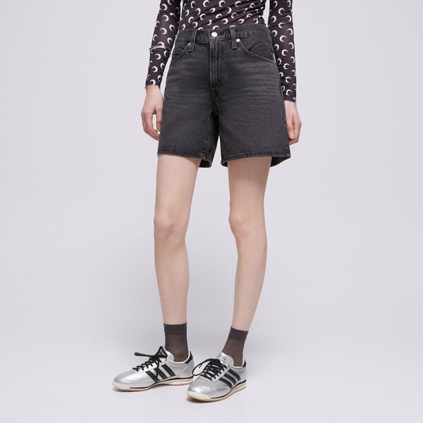 Дамски къси панталони LEVI'S ШОРТИ 94 BAGGY SHORT 001jo-0005 цвят черен