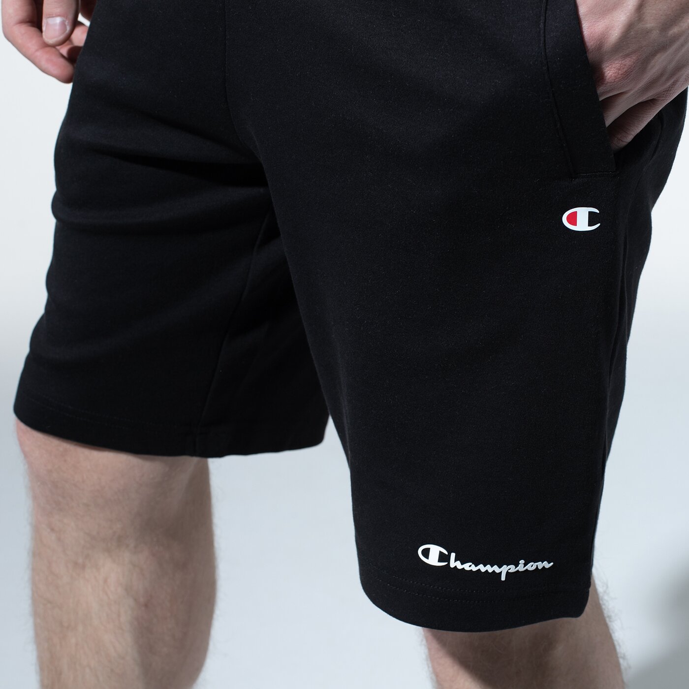 Мъжки къси панталони CHAMPION ШОРТИ BASIC SHORTS 214539kk001 цвят черен