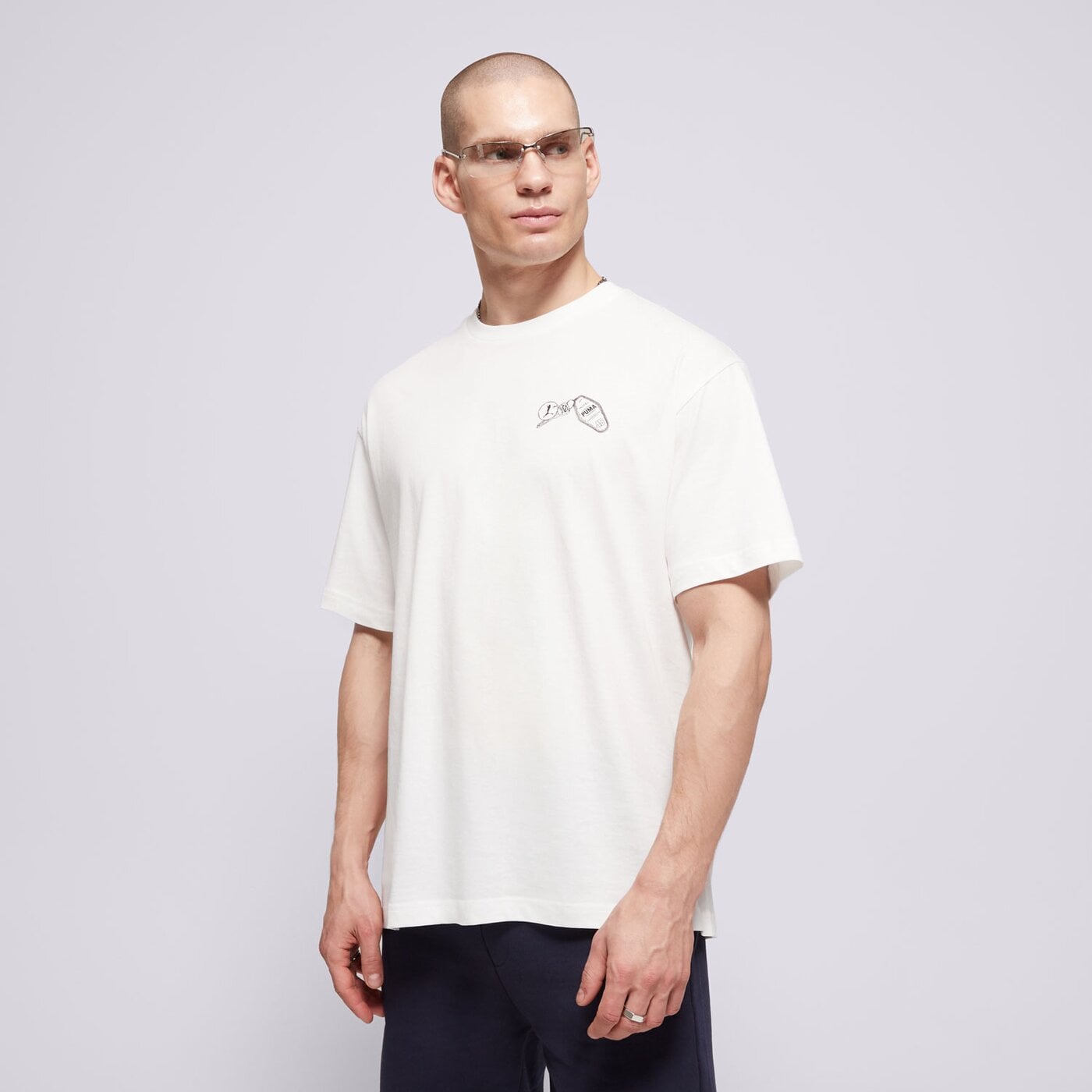Мъжка тениска PUMA ТЕНИСКА GRAPHICS PUMA HOTEL RELAXED TEE 629636 02 цвят бял
