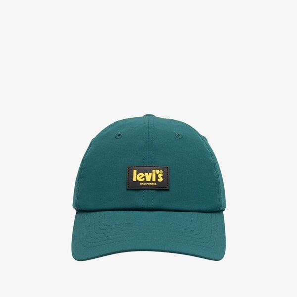 Дамска шапка с козирка LEVI'S ШАПКА GRAPHIC FLEX FIT CAP d7259-0002 цвят зелен