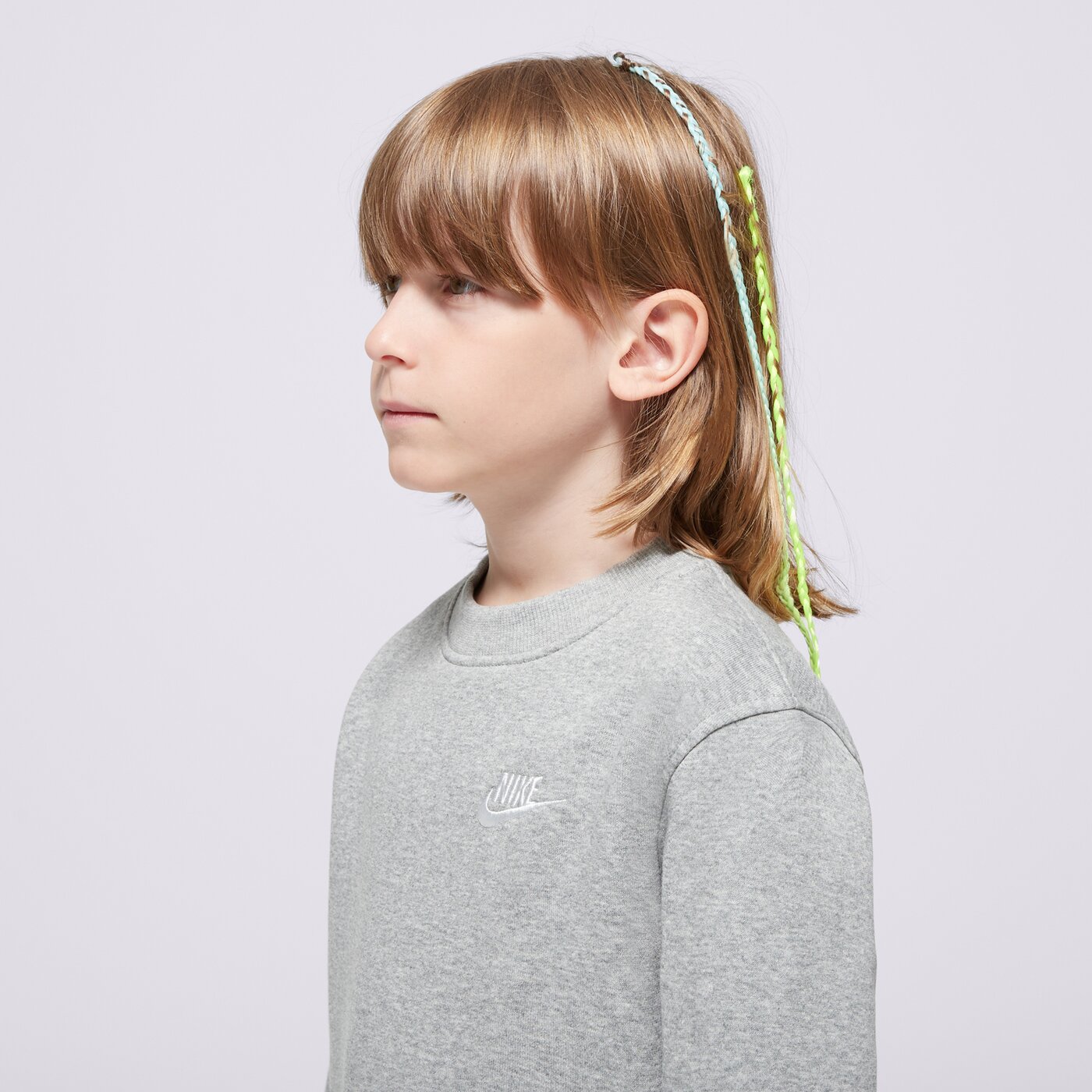 Детски суичър NIKE СУИТЧЪР NSW CLUB FLC CREW LS LBR fd3006-063 цвят сив