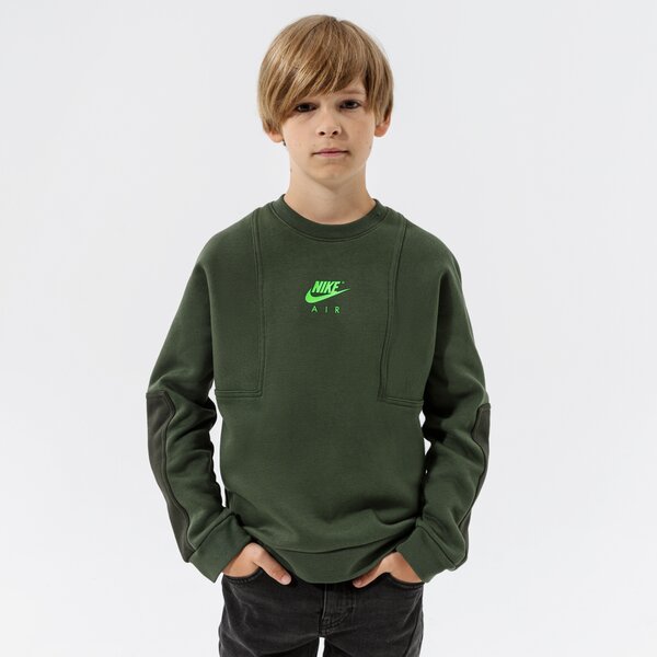 Детски суичър NIKE СУИТЧЪР B NSW AIR CREW BOY dd8709-335 цвят каки