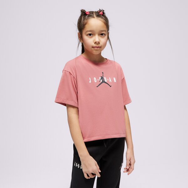 Детска тениска JORDAN ТЕНИСКА MJ HBR SUSTAINABLE GIRLS TEE GIRL 45b923p9i цвят розов