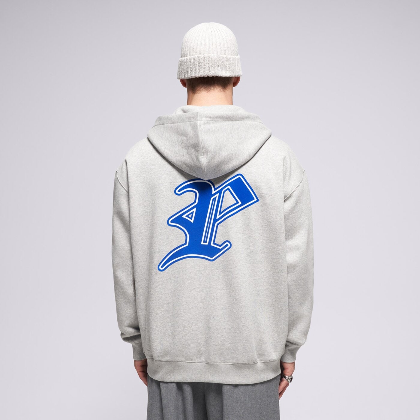 Мъжки суичър PROSTO СУИТЧЪР СЪС ЗАКОПЧАВАНЕ   ZIP HOODIE GHOTIC P GRAY kl252mswe2121 цвят сив