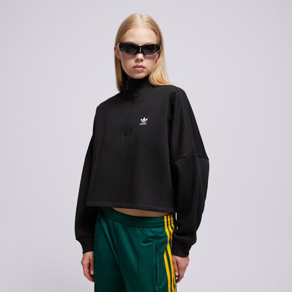 Дамски суичър ADIDAS СУИТЧЪР СЪС ЗАКОПЧАВАНЕ ESS HALF ZIP FL iw0951 цвят черен