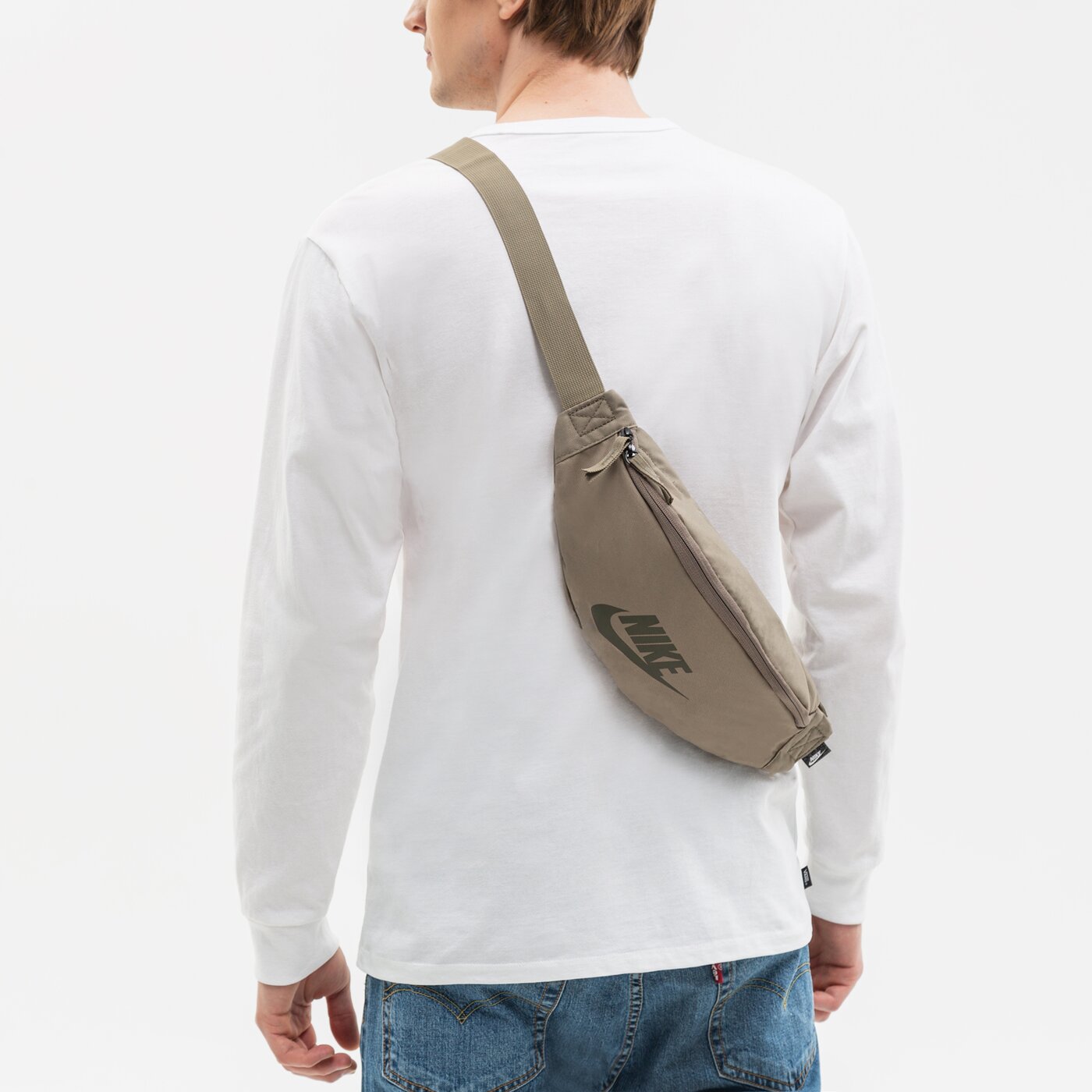 Дамска чанта за кръст NIKE ЧАНТА ЗА КРЪСТ HERITAGE HIP BAG db0490-351 цвят каки