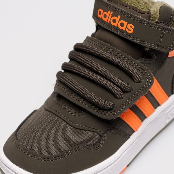 Детски маратонки ADIDAS HOOPS MID 3.0 FUR AC I  gw4480 цвят каки