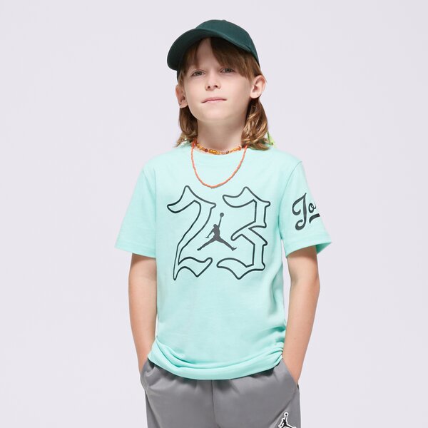 Детска тениска JORDAN ТЕНИСКА JDB MVP JUMPMAN 23 SS TEE BOY 95d154-e8g цвят тюркоазен