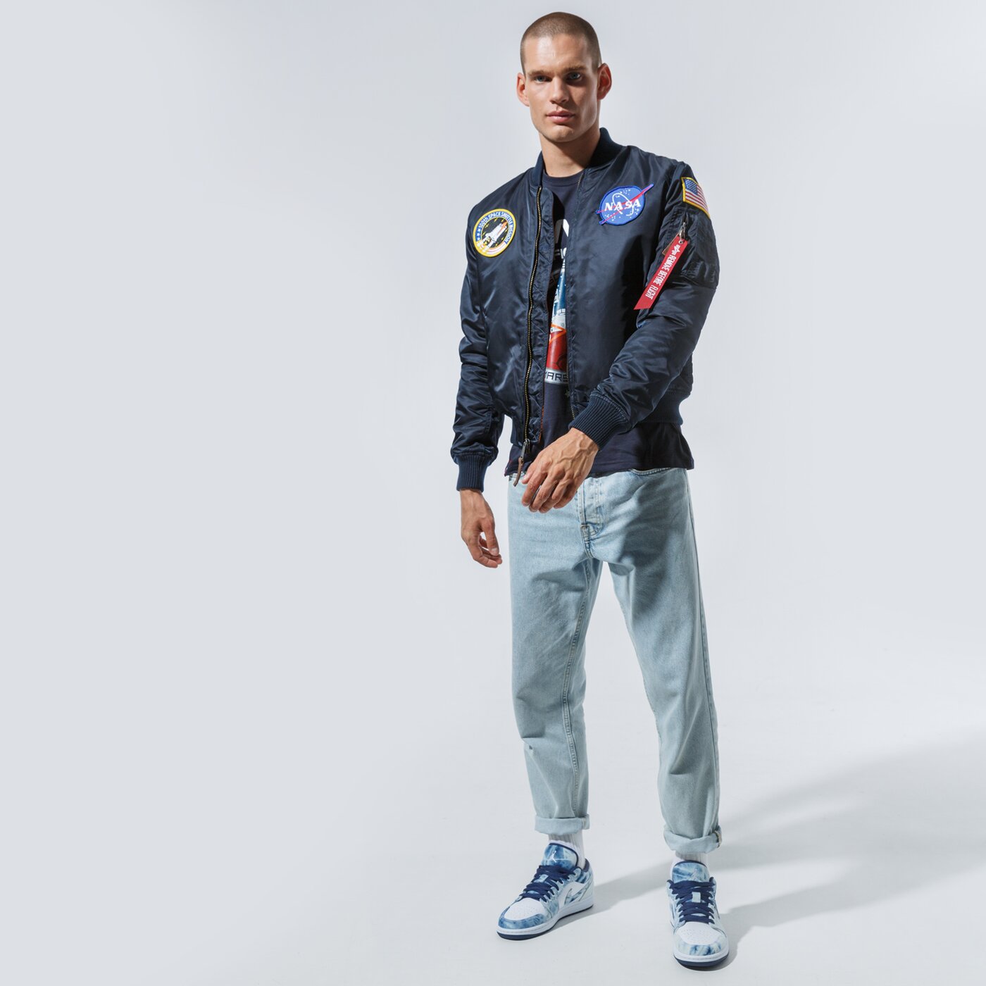 Мъжка тениска ALPHA INDUSTRIES ТЕНИСКА MISSION TO MARS T 12653107 цвят тъмносин