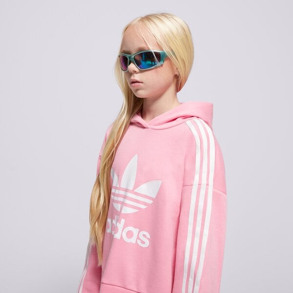 Детски суичър ADIDAS СУИТЧЪР С КАЧУЛКА (G) TREFFOIL OH CRP GIRL hk0281 цвят розов