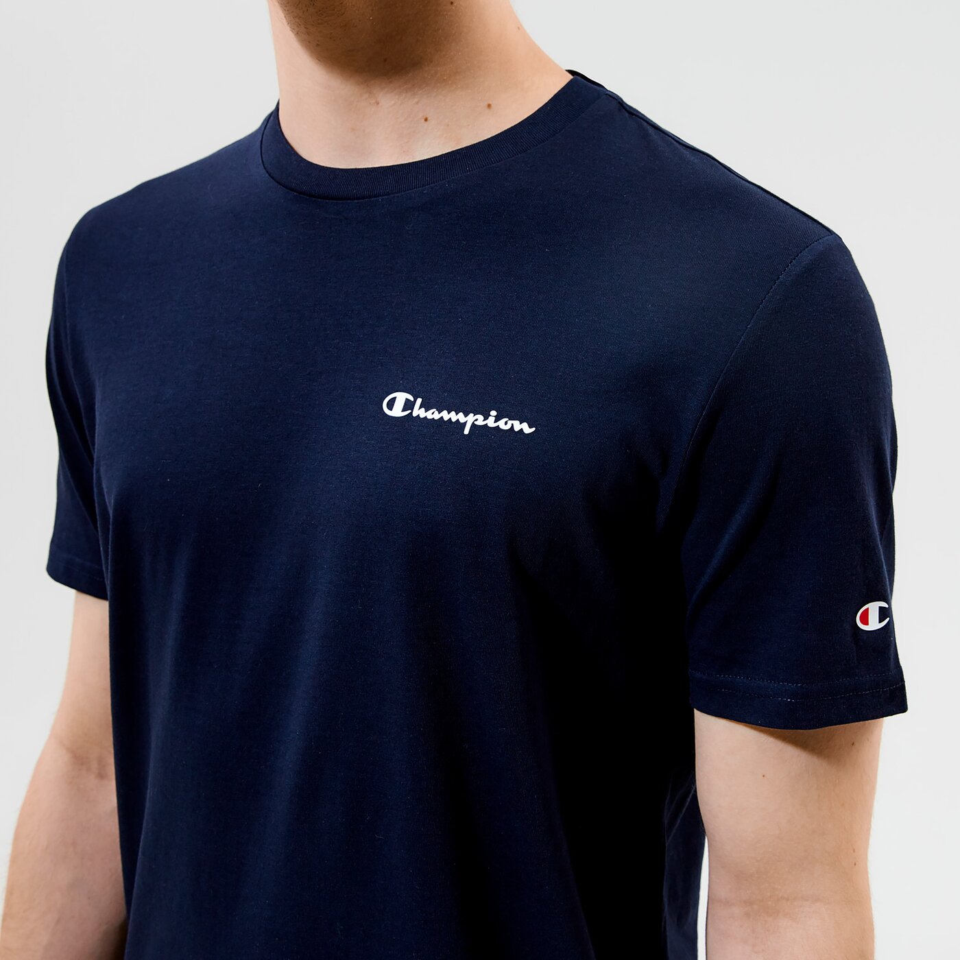 Мъжка тениска CHAMPION ТЕНИСКА CREWNECK ТЕНИСКА 214153bs501 цвят тъмносин