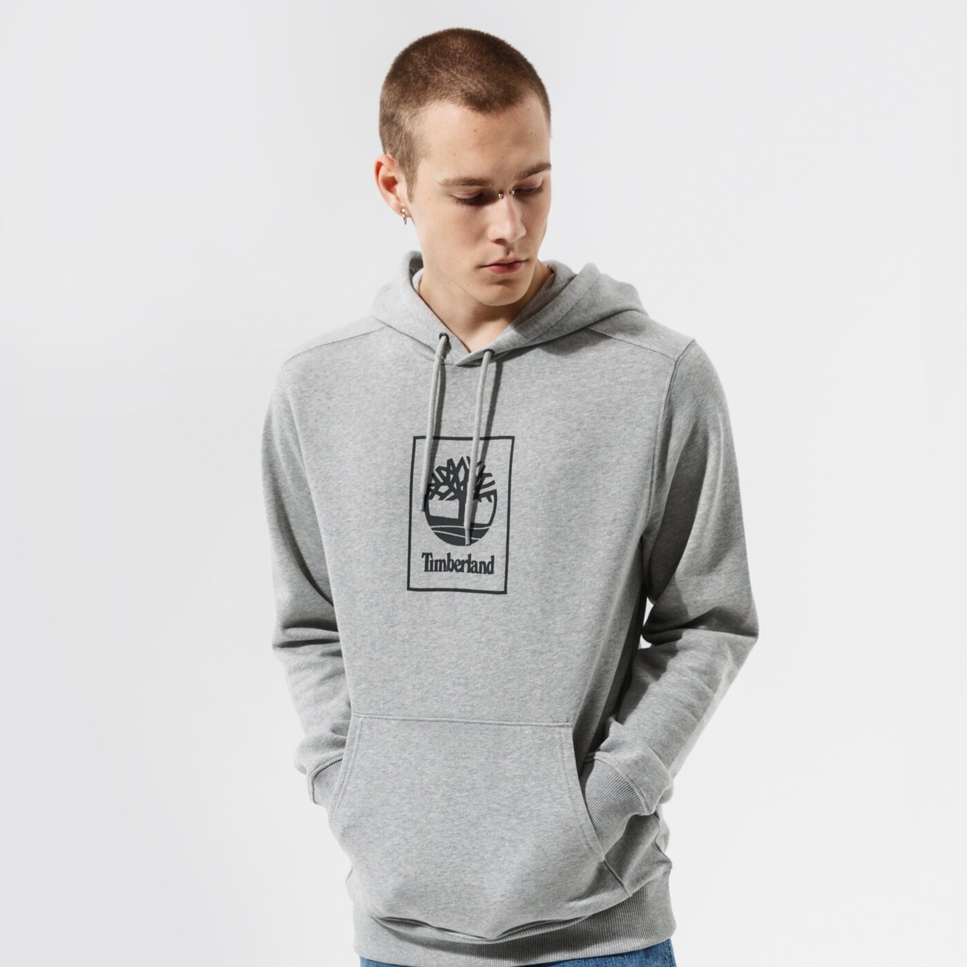 Мъжки суичър TIMBERLAND СУИТЧЪР С КАЧУЛКА TREE LOGO HOODED MEDIUM GREY HE tb0a5phm0521 цвят сив