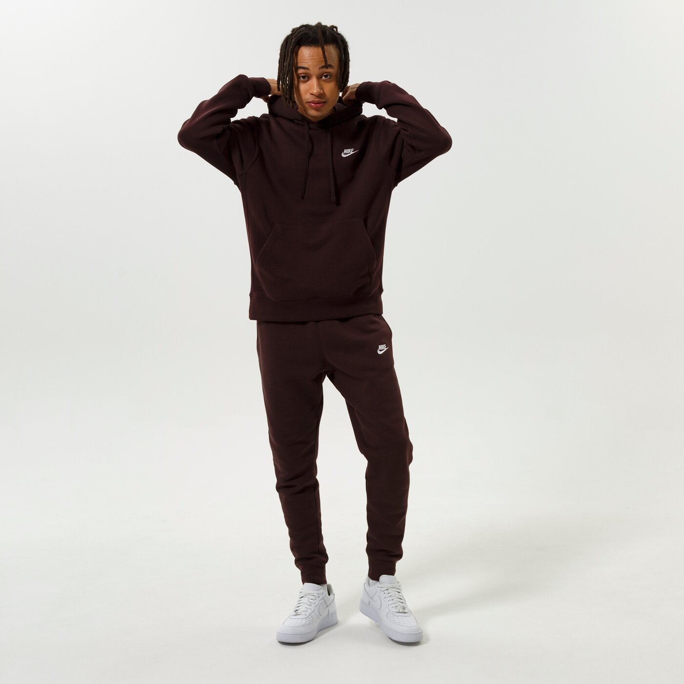 Мъжки суичър NIKE СУИТЧЪР С КАЧУЛКА SPORTSWEAR CLUB FLEECE bv2654-203 цвят бордо