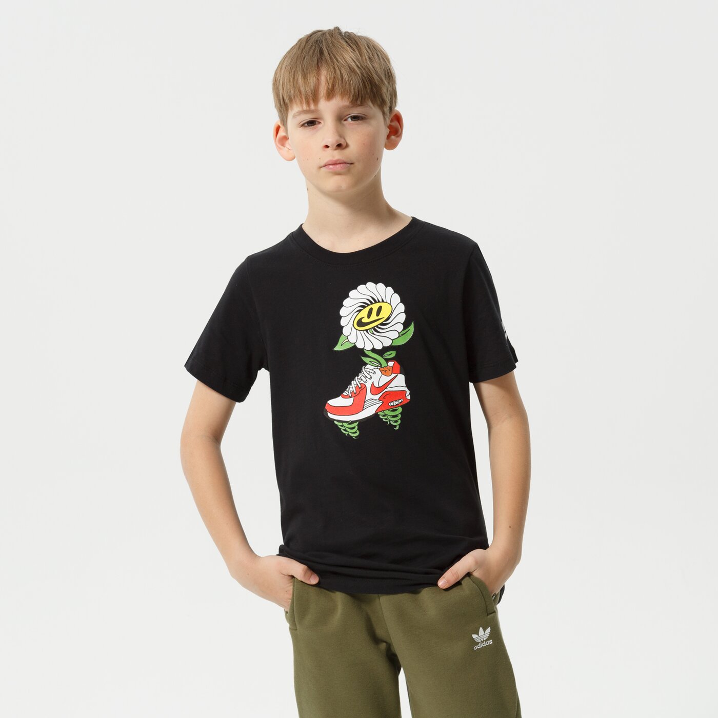 Детска тениска NIKE ТЕНИСКА U NSW TEE NIKE AIR FLOWER BOY do1821-010 цвят черен