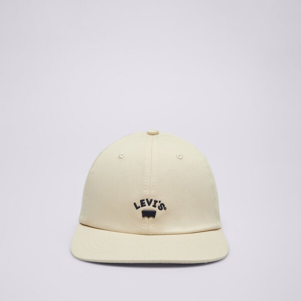 Дамска шапка с козирка LEVI'S ШАПКА LAZY GIRL LOGO CAP  000ag-0002 цвят бежов