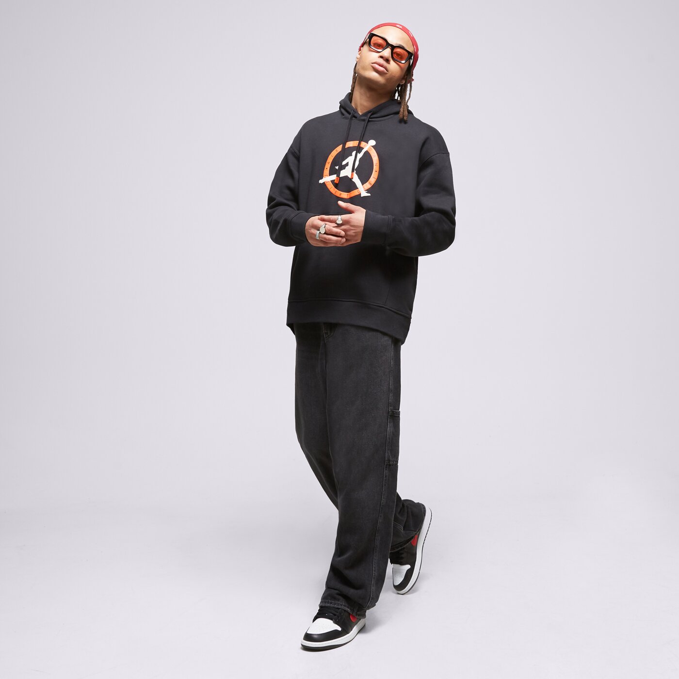 Мъжки суичър JORDAN СУИТЧЪР С КАЧУЛКА M J FLT MVP GFX FLC PO fb7050-010 цвят черен