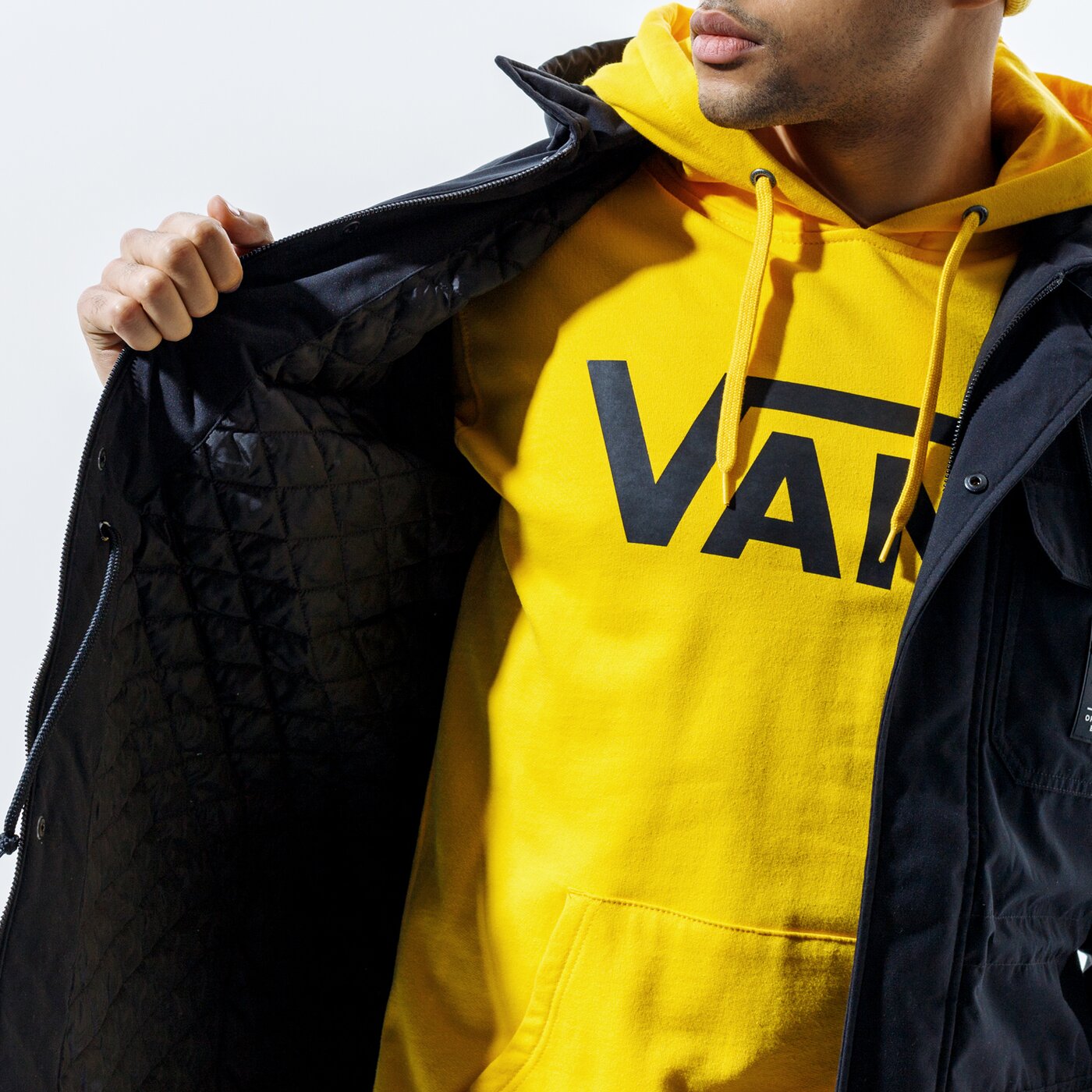 Мъжко зимно яке VANS ЯКЕ ЗИМНО 66 SUPPLY LONG DRILL CHORE COAT MTE BLACK vn0a4s1pblk1 цвят черен