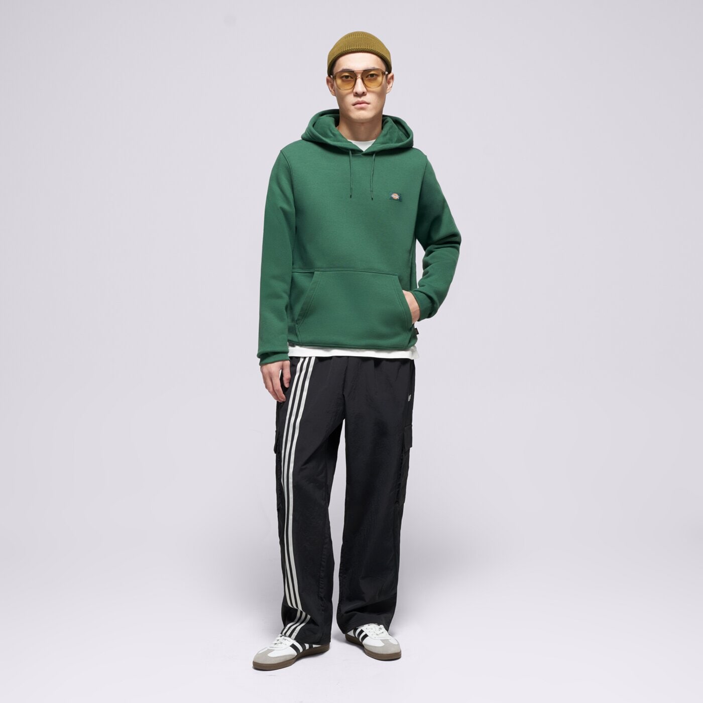 Мъжки суичър DICKIES СУИТЧЪР С КАЧУЛКА OAKPORT HOODIE dk0a4xcdpin1 цвят зелен