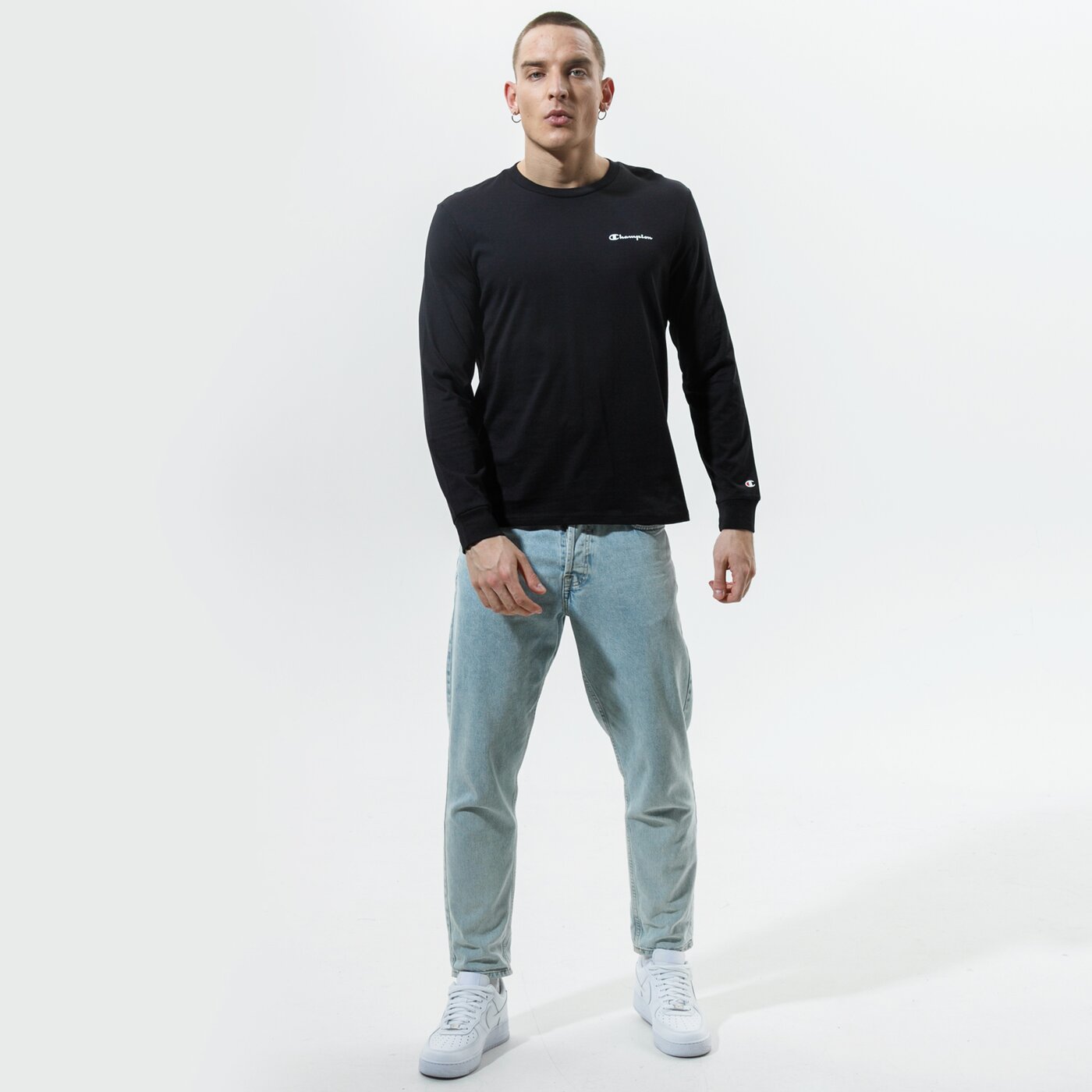 Мъжка тениска CHAMPION ТЕНИСКА LONG SLEEVE ТЕНИСКА 214157kk001 цвят черен