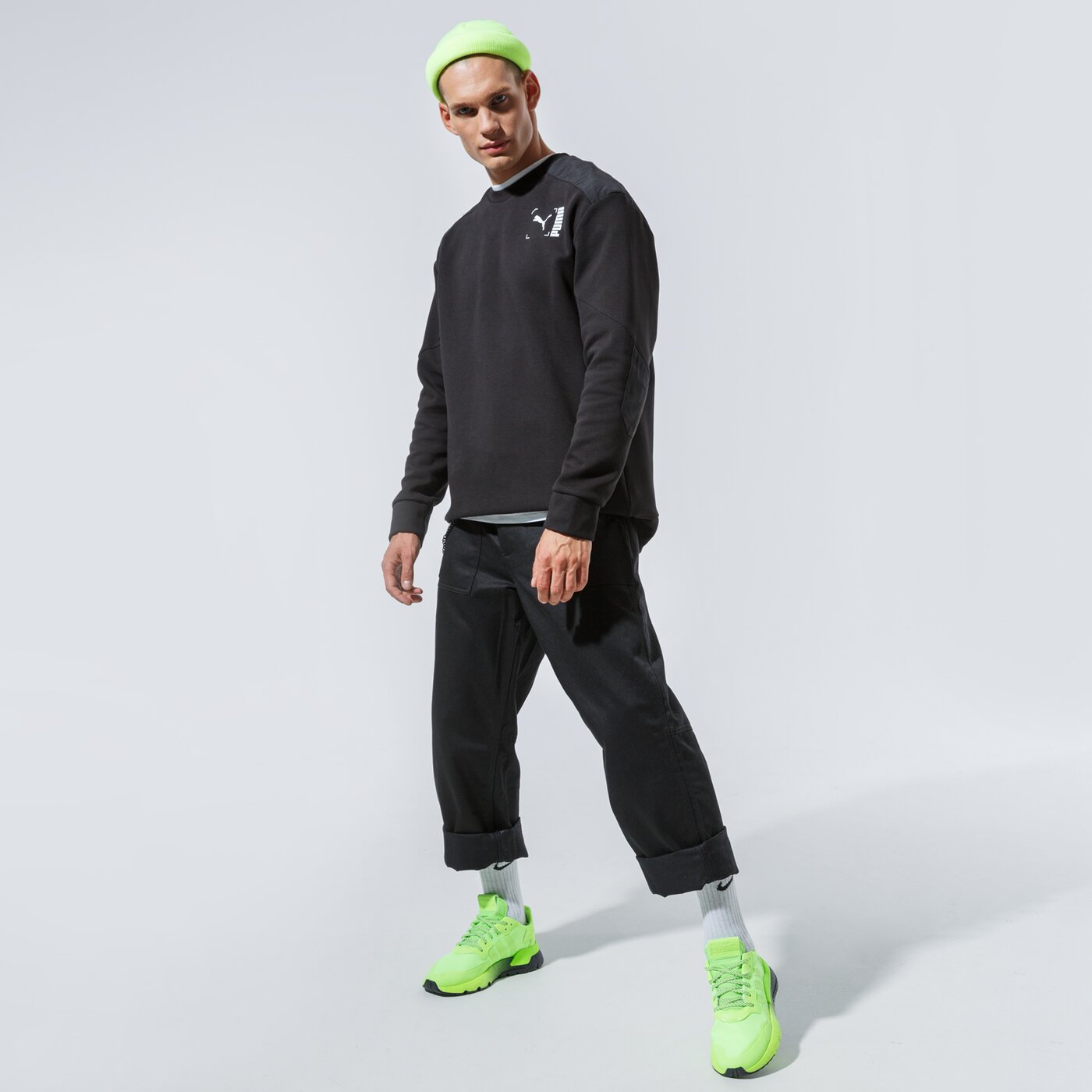 Мъжки суичър PUMA СУИТЧЪР NU-TILITY CREW 58344001 цвят черен