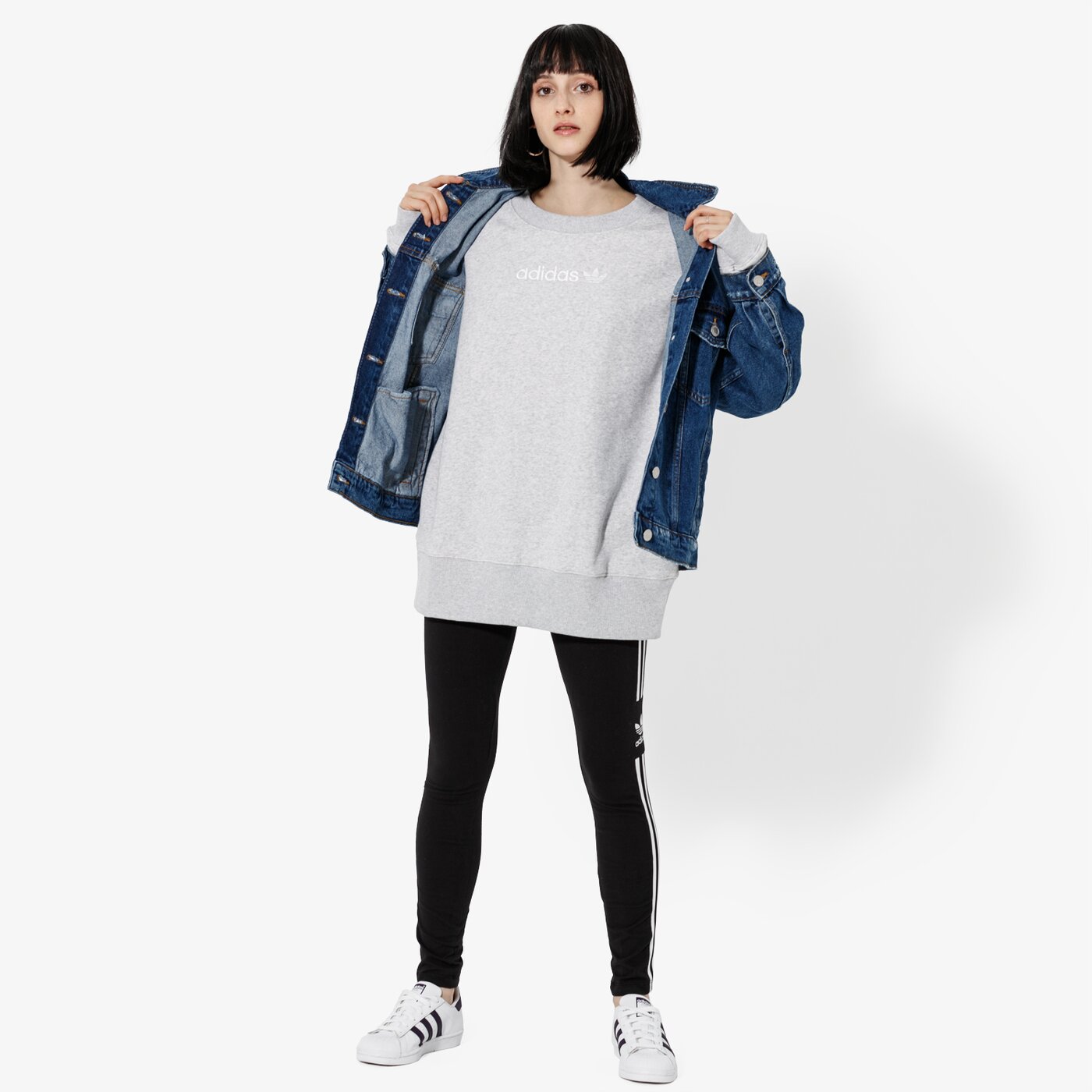 Дамски панталони ADIDAS КЛИН TREFOIL TIGHT ADICOLOR dv2636 цвят черен