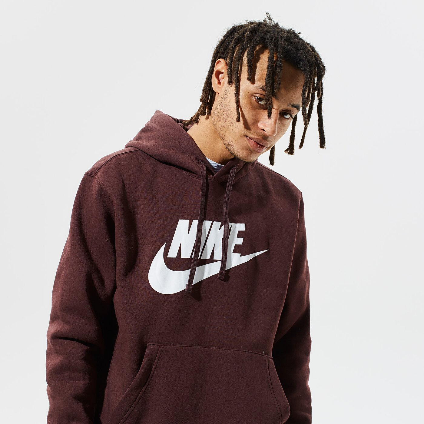 Мъжки суичър NIKE СУИТЧЪР С КАЧУЛКА SPORTSWEAR CLUB FLEECE bv2973-263 цвят бордо