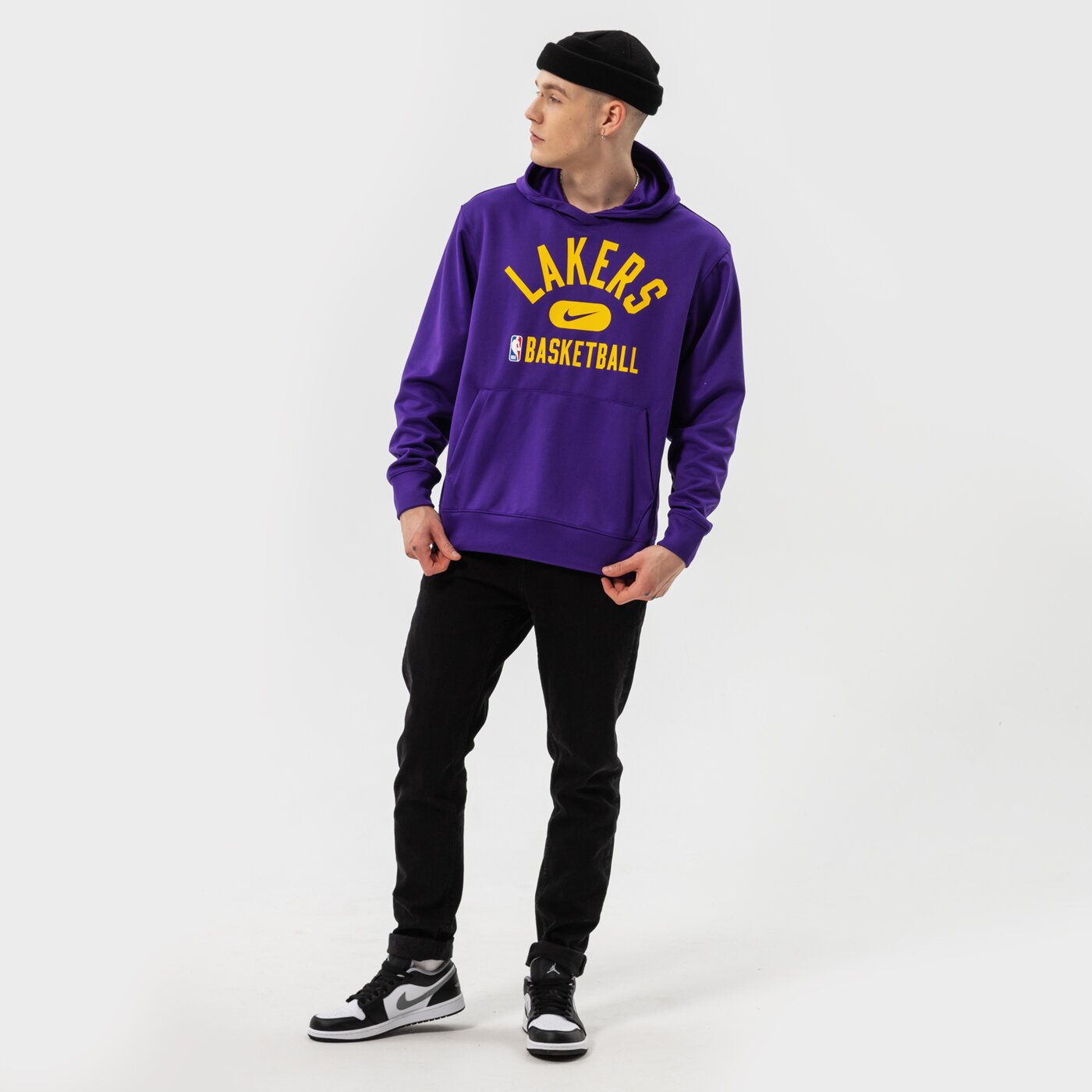 Мъжки суичър NIKE СУИТЧЪР С КАЧУЛКА LAL M NK DF SPOTLIGHT PO HD NBA db0904-504 цвят виолетов