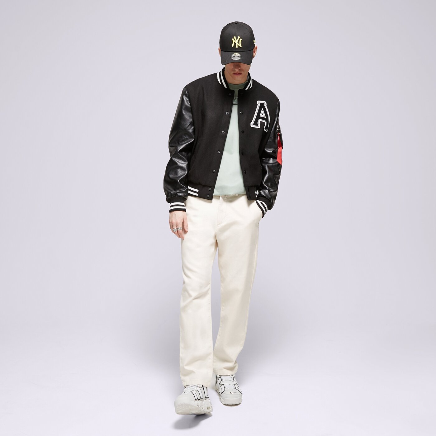 Мъжко преходно яке ALPHA INDUSTRIES ЯКЕ PU COLLEGE JACKET 14611103 цвят черен