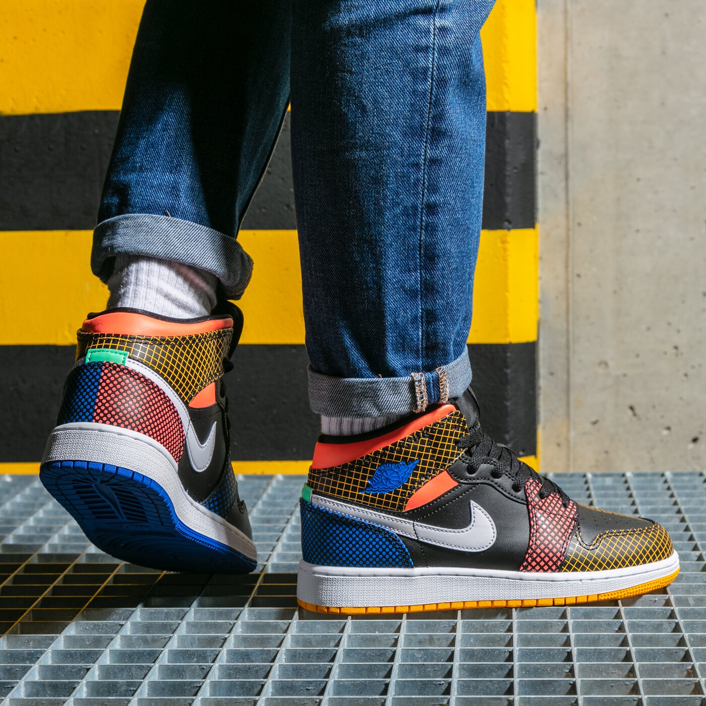 Детски маратонки AIR JORDAN 1 MID MMD dc4092-001 цвят многоцветен