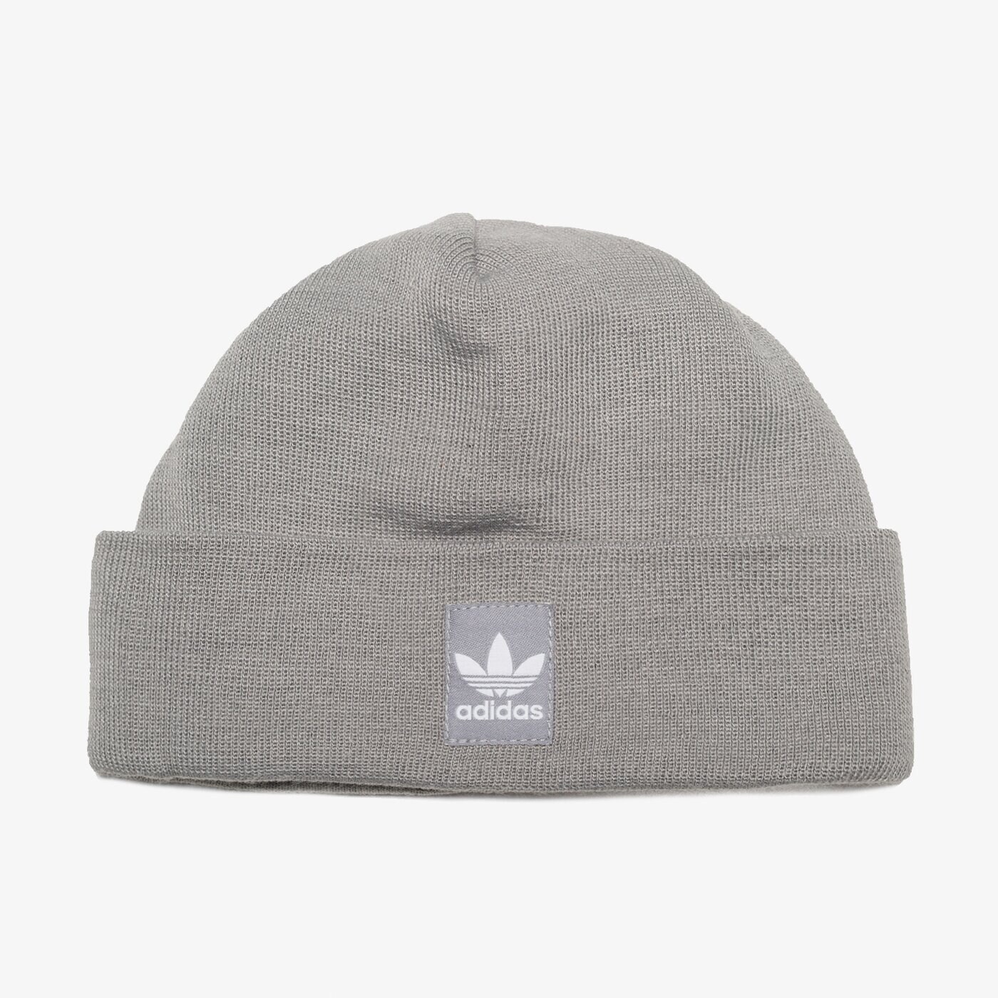 Дамска зимна шапка ADIDAS ЗИМНА ШАПКА RIB LOGO BEANIE BEANIE ay9072 цвят сив