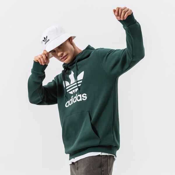 Мъжки суичър ADIDAS СУИТЧЪР С КАЧУЛКА TREFOIL HOODY hk7270 цвят зелен