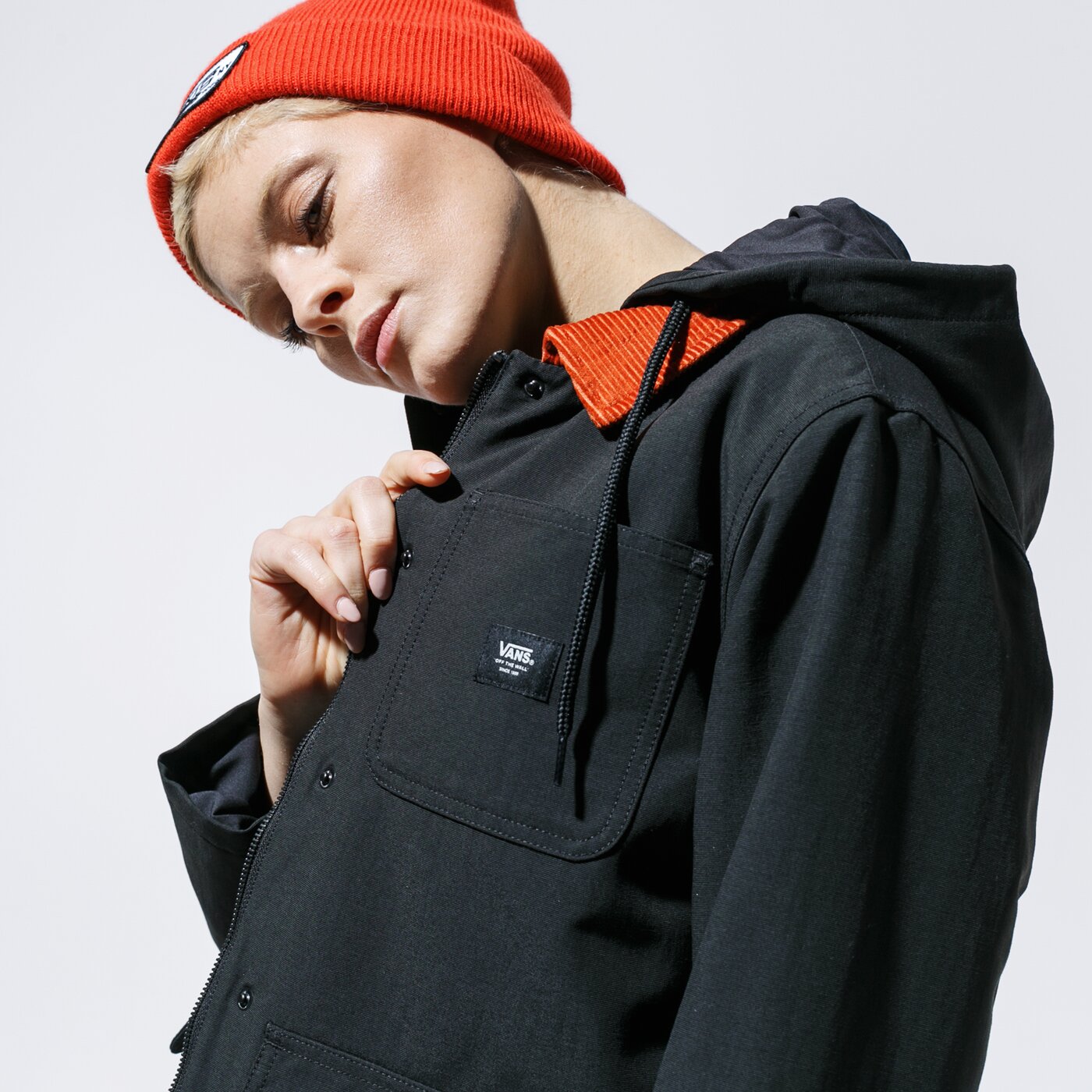 Дамско зимно яке VANS ЯКЕ DRILL CHORE COAT MTE WMN vn0a4bfablk1 цвят черен