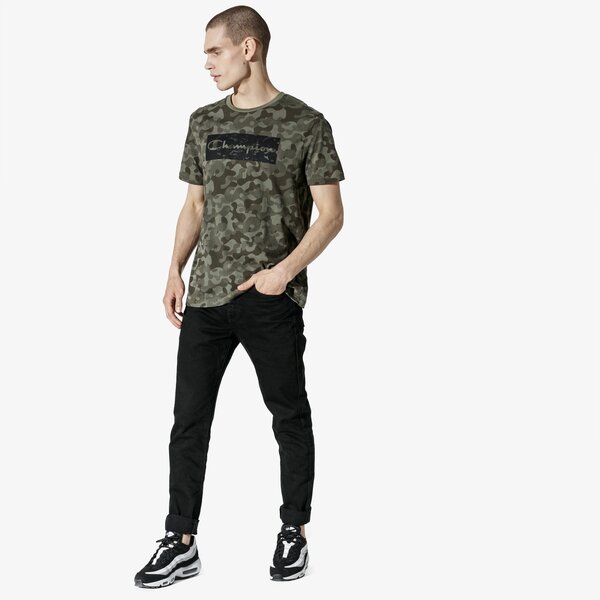 Мъжка тениска CHAMPION ТЕНИСКА SS PRINTED ТЕНИСКА chz191183-001 цвят зелен