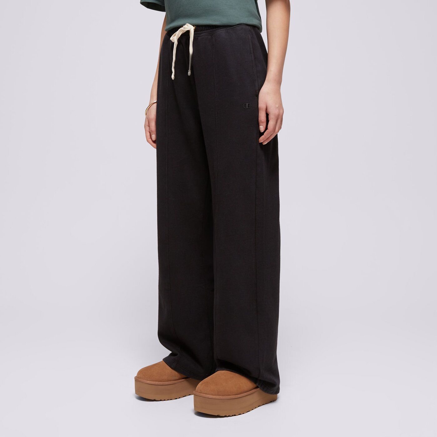 Дамски панталони CHAMPION ПАНТАЛОНИ WIDE LEG PANTS 117638kk001 цвят черен