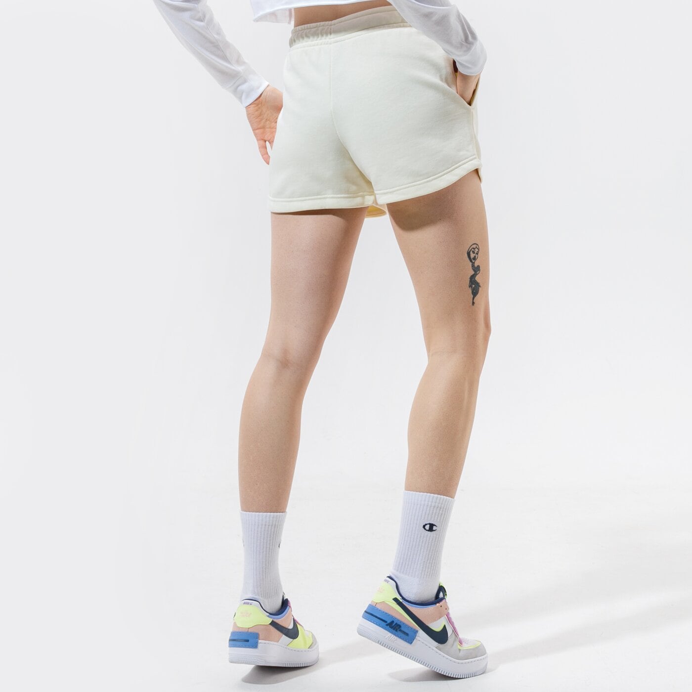 Дамски къси панталони NIKE ШОРТИ SPORTSWEAR ESSENTIAL cj2158-113 цвят бежов