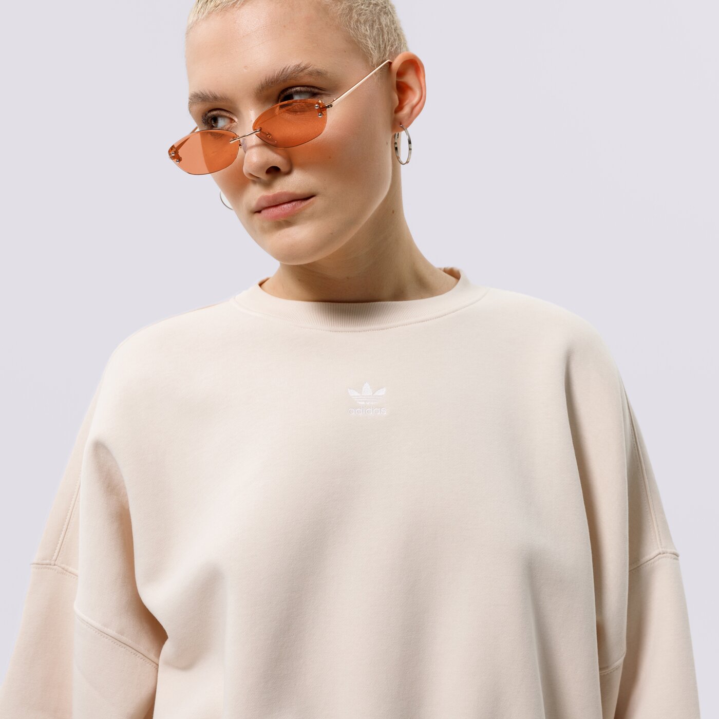 Дамски суичър ADIDAS СУИТЧЪР SWEATSHIRT h40022 цвят бежов