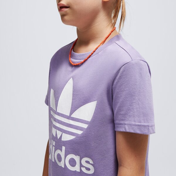 Детска тениска ADIDAS ТЕНИСКА TREFOIL TEE GIRL ib9934 цвят виолетов