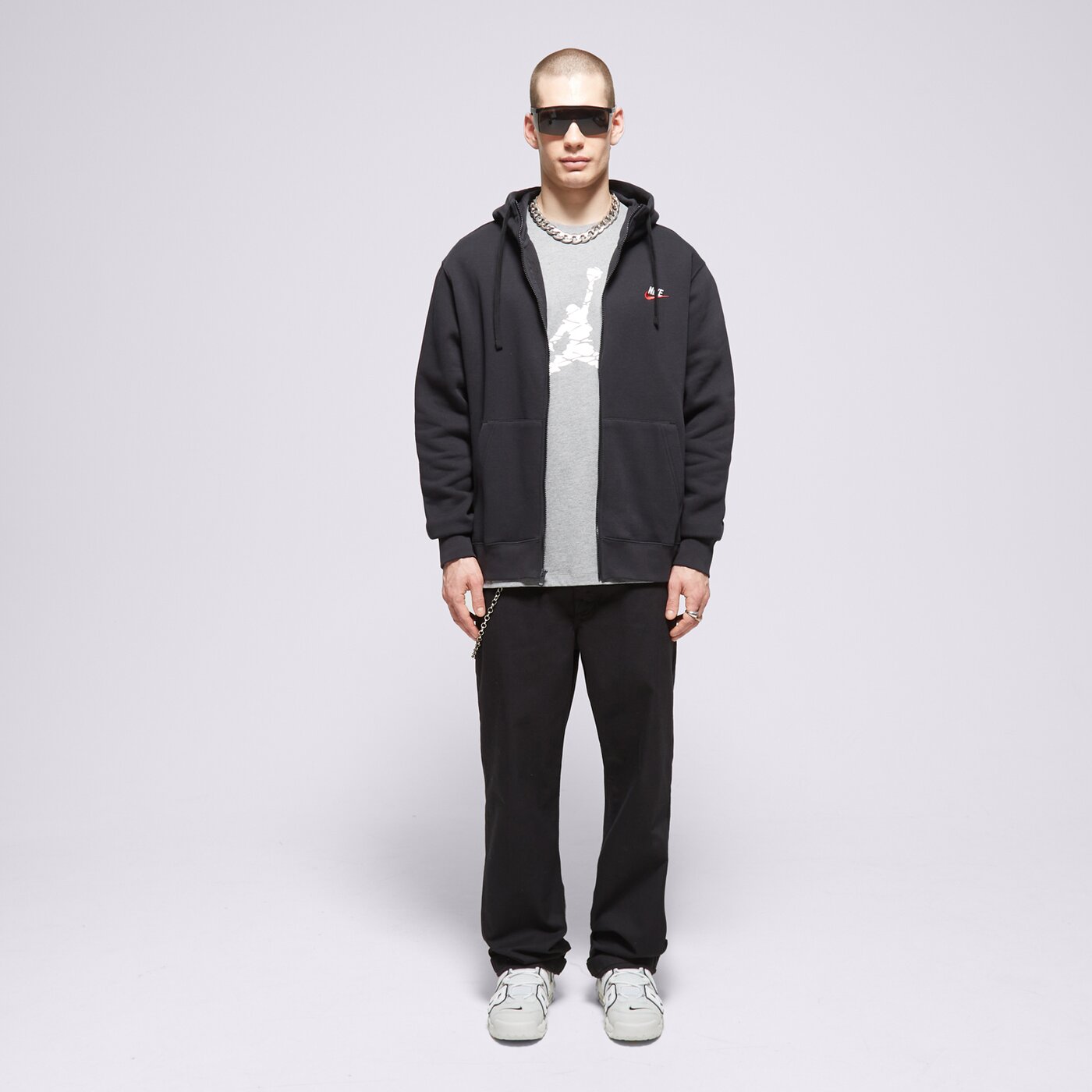 Мъжки суичър NIKE СУИТЧЪР С КАЧУЛКА M NSW CLUB DT HOODIE FZ BB ESSENTIALS dq8384-012 цвят черен