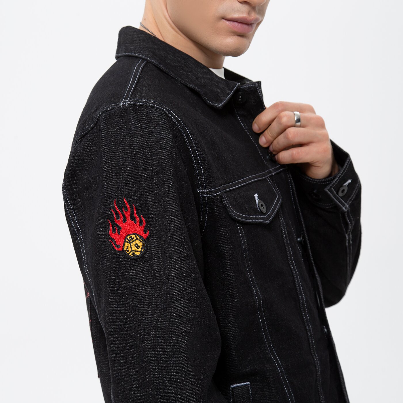 Мъжко преходно яке VANS ЯКЕ HFC JEAN JACKET vn0007rvblk1 цвят черен