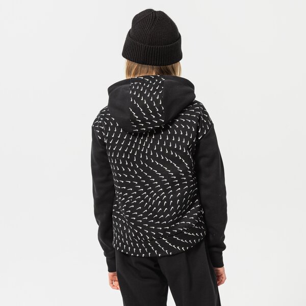 Детски суичър NIKE СУИТЧЪР С КАЧУЛКА G NSW FLC AOP HOODIE GIRL dm8231-010 цвят черен