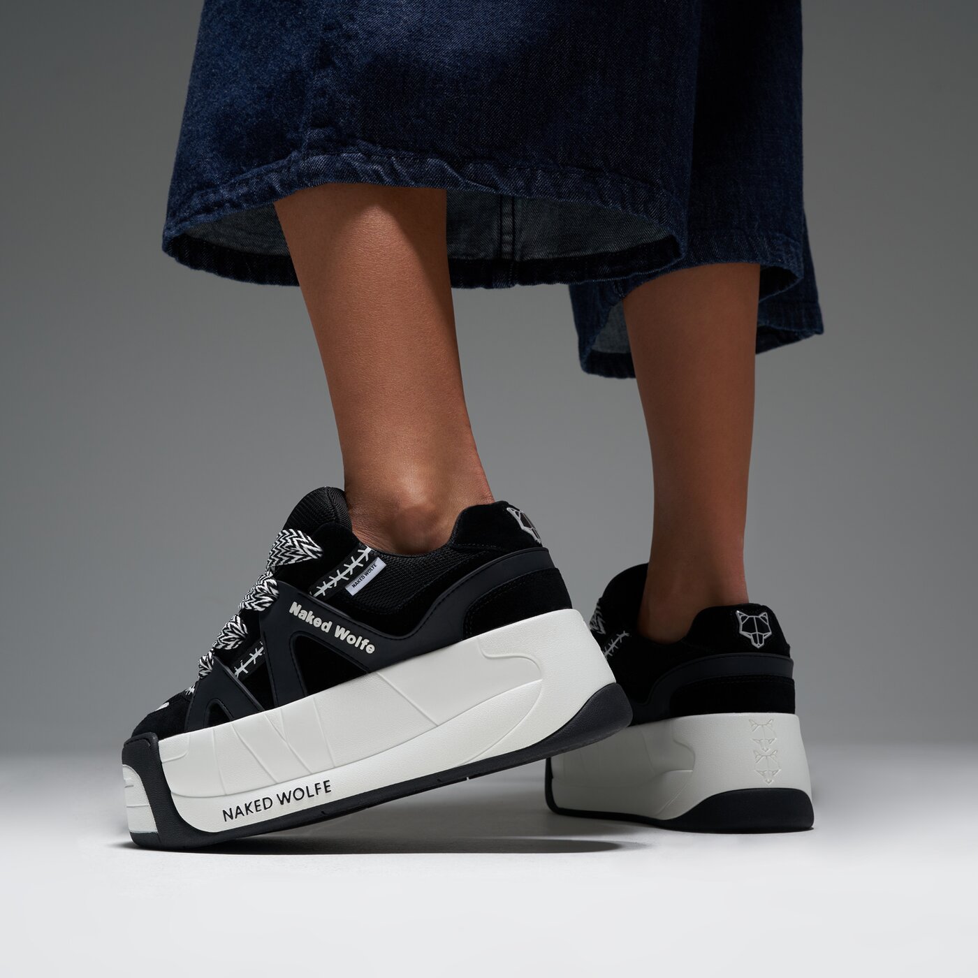 Дамски маратонки NAKED WOLFE SLIDER nwsliderblack цвят черен