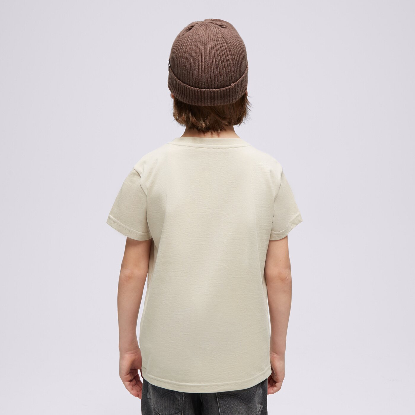 Детска тениска ADIDAS ТЕНИСКА TREFOIL TEE BOY ij7179 цвят бежов