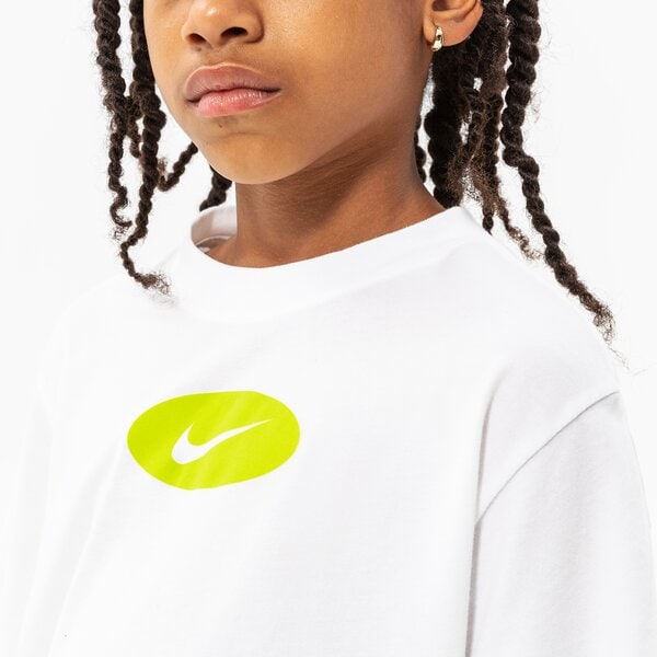 Детска тениска NIKE ТЕНИСКА G NK DF TEE ICON CLASH BOXY FR GIRL dq4392-100 цвят бял