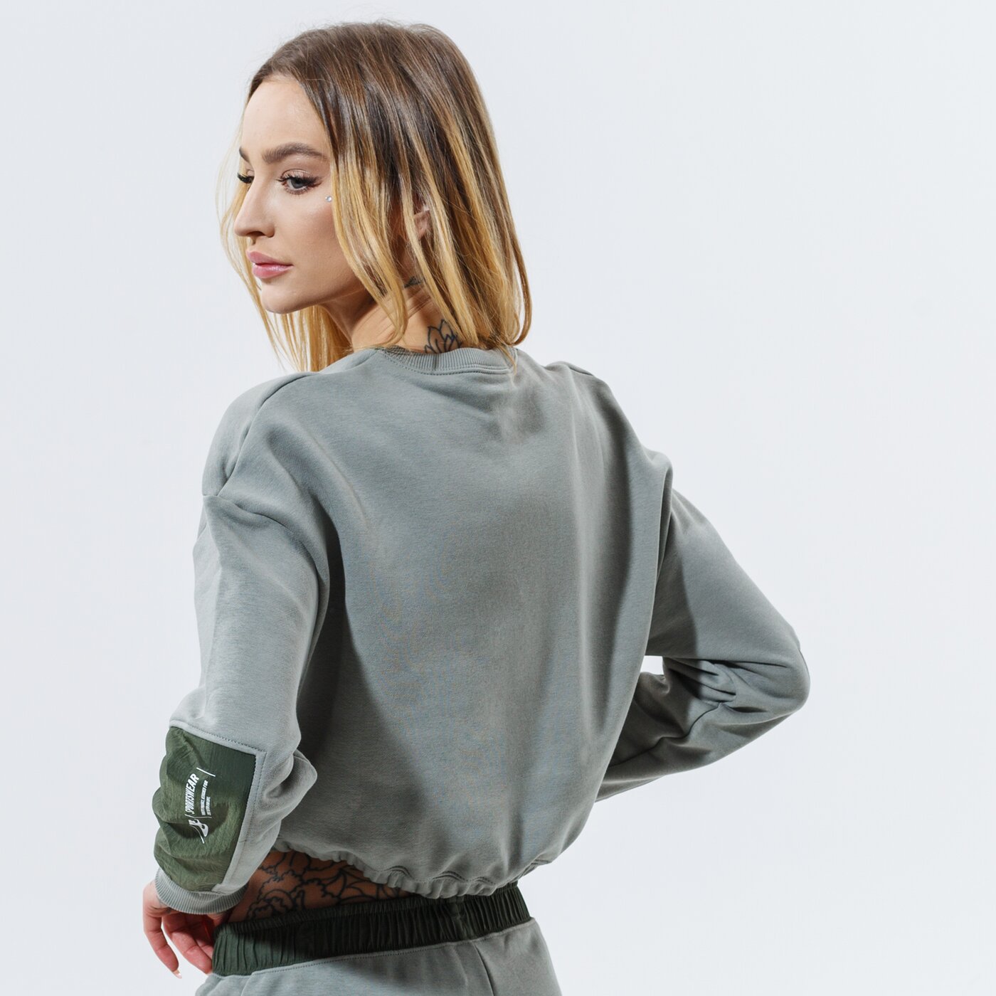 Дамски суичър NIKE СУИТЧЪР W NSW CREW FLC UU dd3603-320 цвят сив