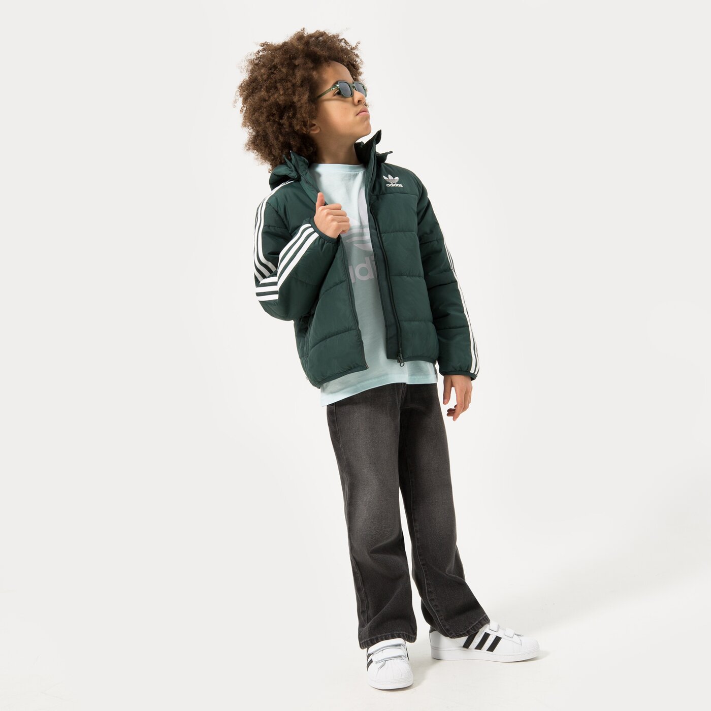 Детска преходно яке ADIDAS ЯКЕ PADDED JACKET BOY hk0386 цвят зелен