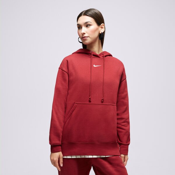 Дамски суичър NIKE СУИТЧЪР W NSW PHNX FLC OS PO HOODIE dq5860-677 цвят бордо