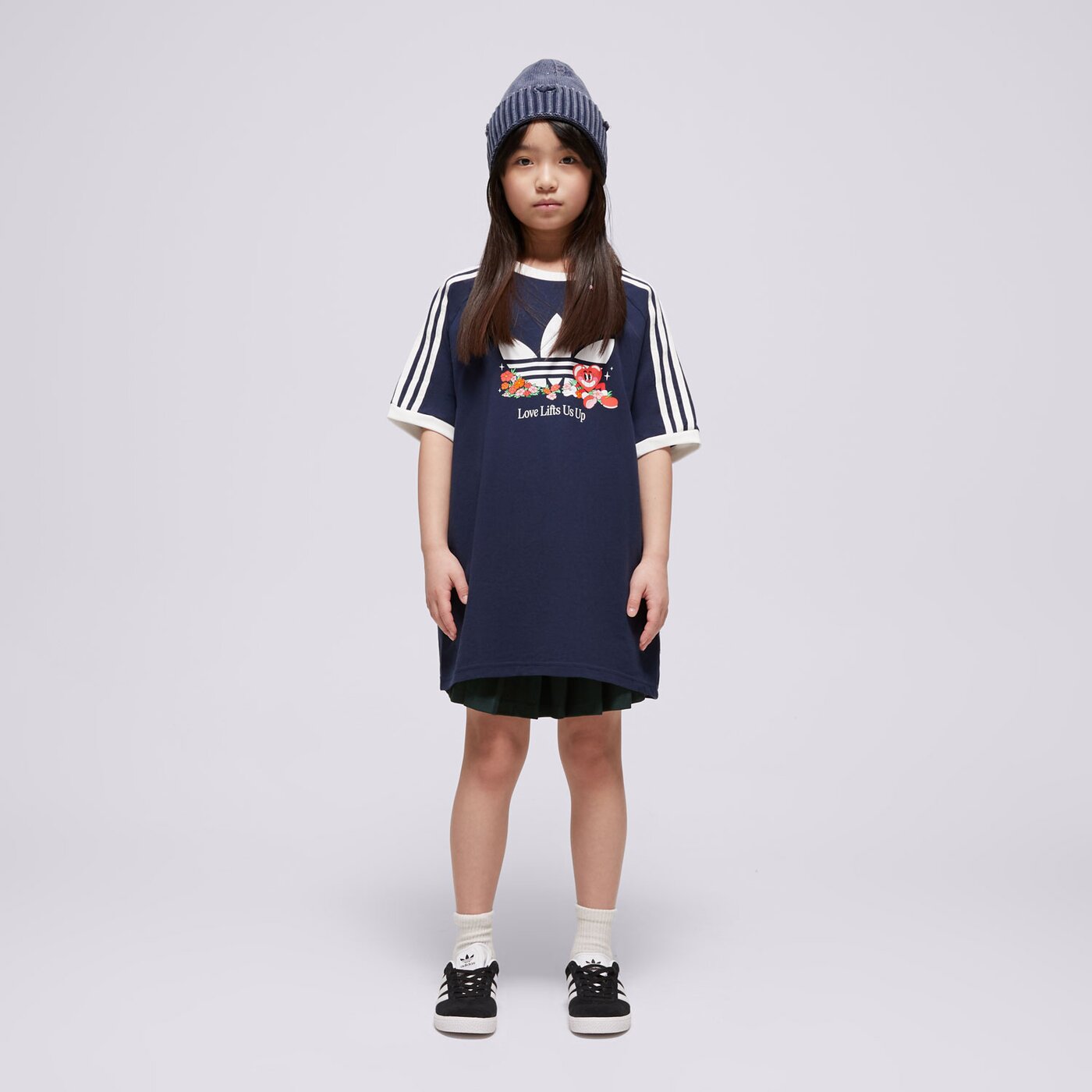 Детска тениска ADIDAS ТЕНИСКА LOOSE TEE GIRLS jd0389 цвят тъмносин